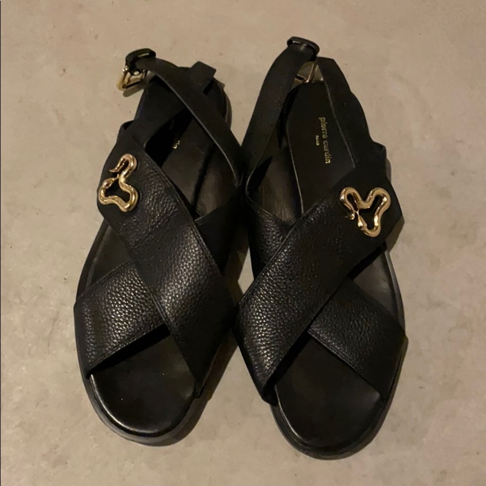 Snake Pierre Cardin black sandals